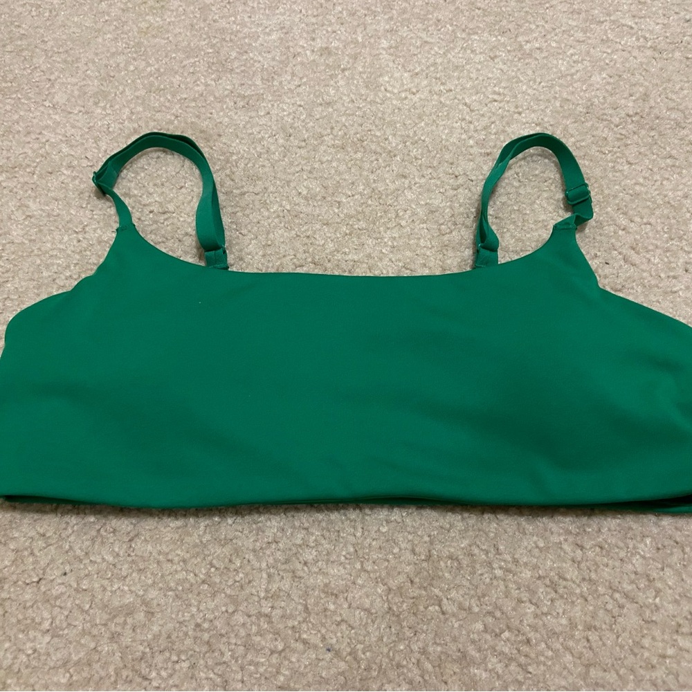 Victoria's Secret PINK Relay Square Neck Sports Bra Green Small